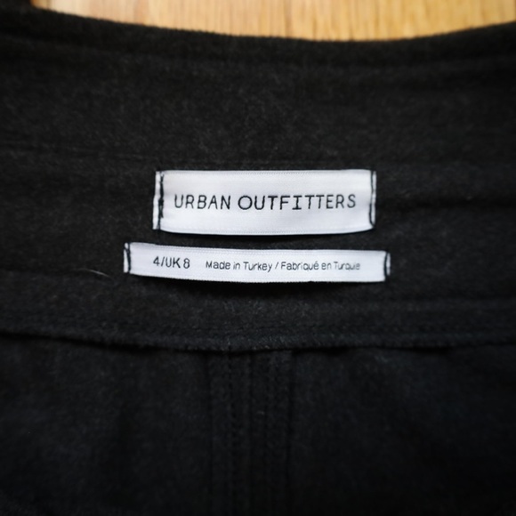 URBAN Outfitters Pleated Front High Wasted Charcoal Grey Trouser Pants Womens 4 - Picture 9 of 13